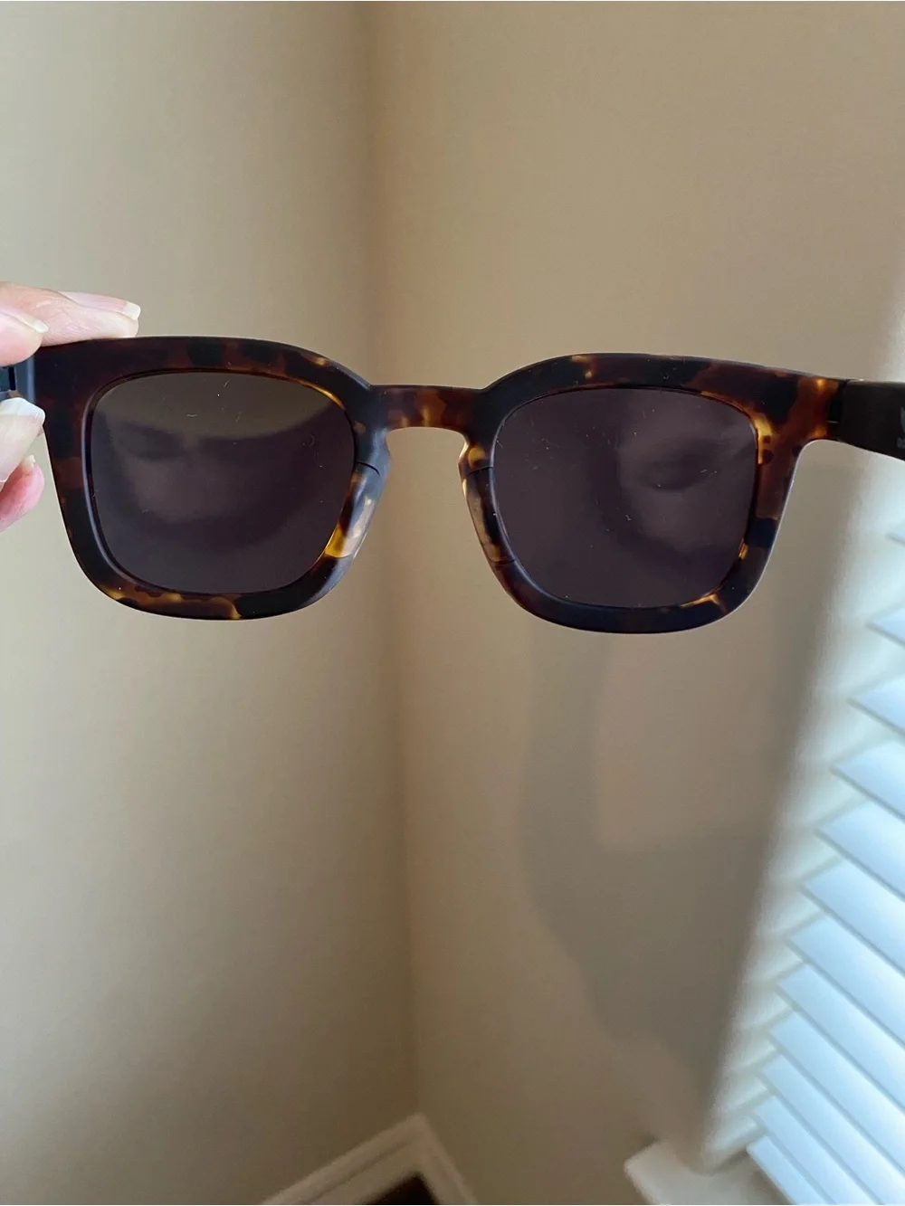 New adidas Brown Matte Tortoiseshell Square Sunglasses
